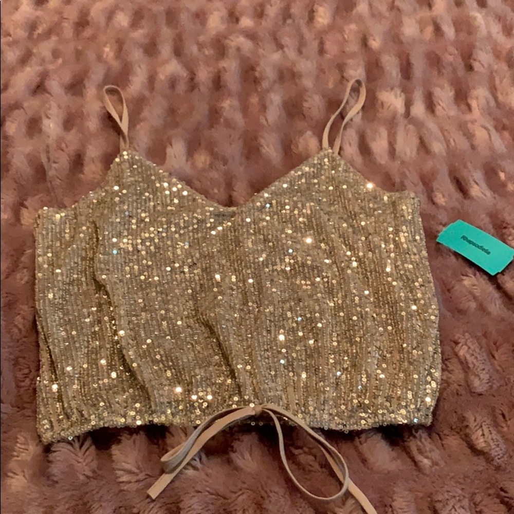 Strappy sequined top